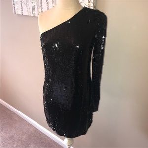 black sequin express dress